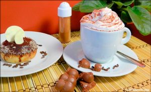 Chocolate quente com chantilly